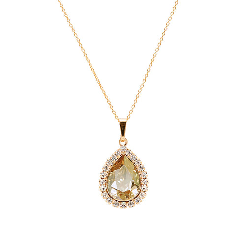 Pakabukas "Debesų Lašas (Auksinė Šešėlis)" su Swarovski™ kristalais